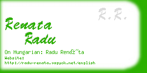 renata radu business card